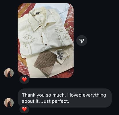 Customer showing off Preetizen clothes